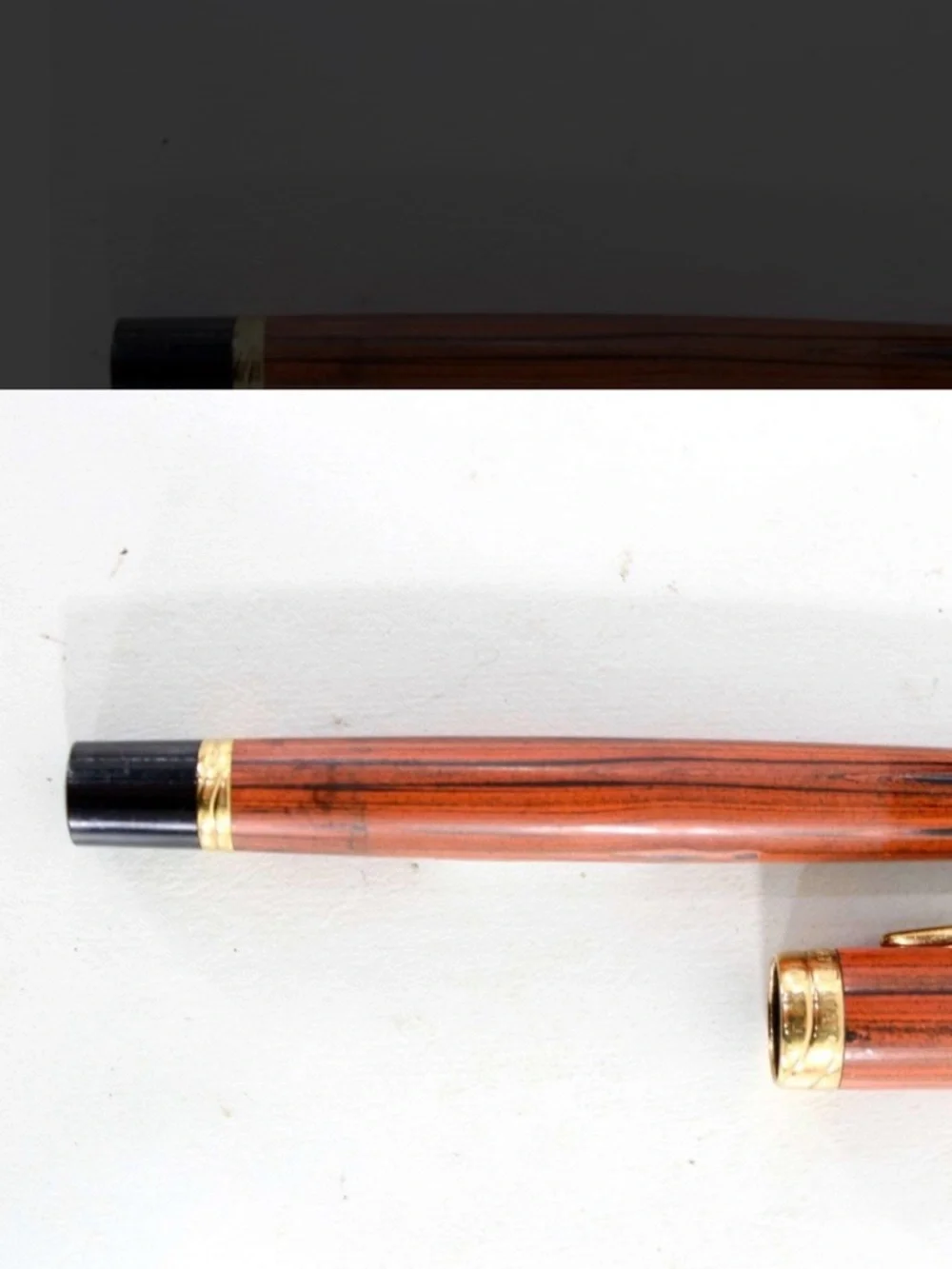 Waterman Liaison Red Woodgrain Fountain Pen , with 18k gold nib, in box with In